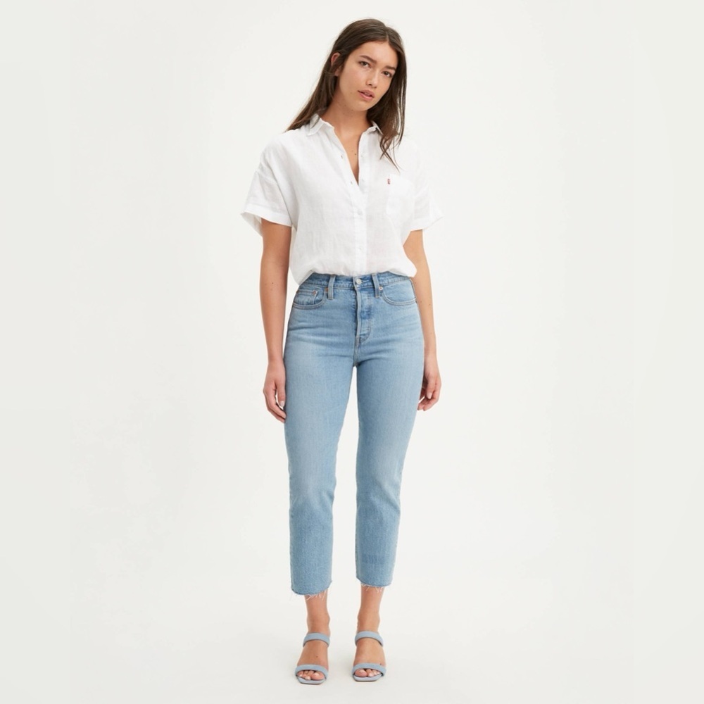 Levi's Wedgie Straight Ankle Jeans - Blue - Size 25